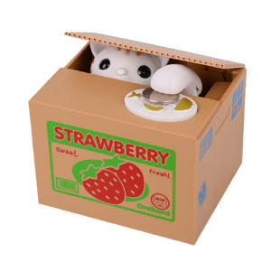 스토리빙 동전먹는 고양이 저금통 스트로베리 실사용 후기 | 효과 있을까? - 상품 이미지 2