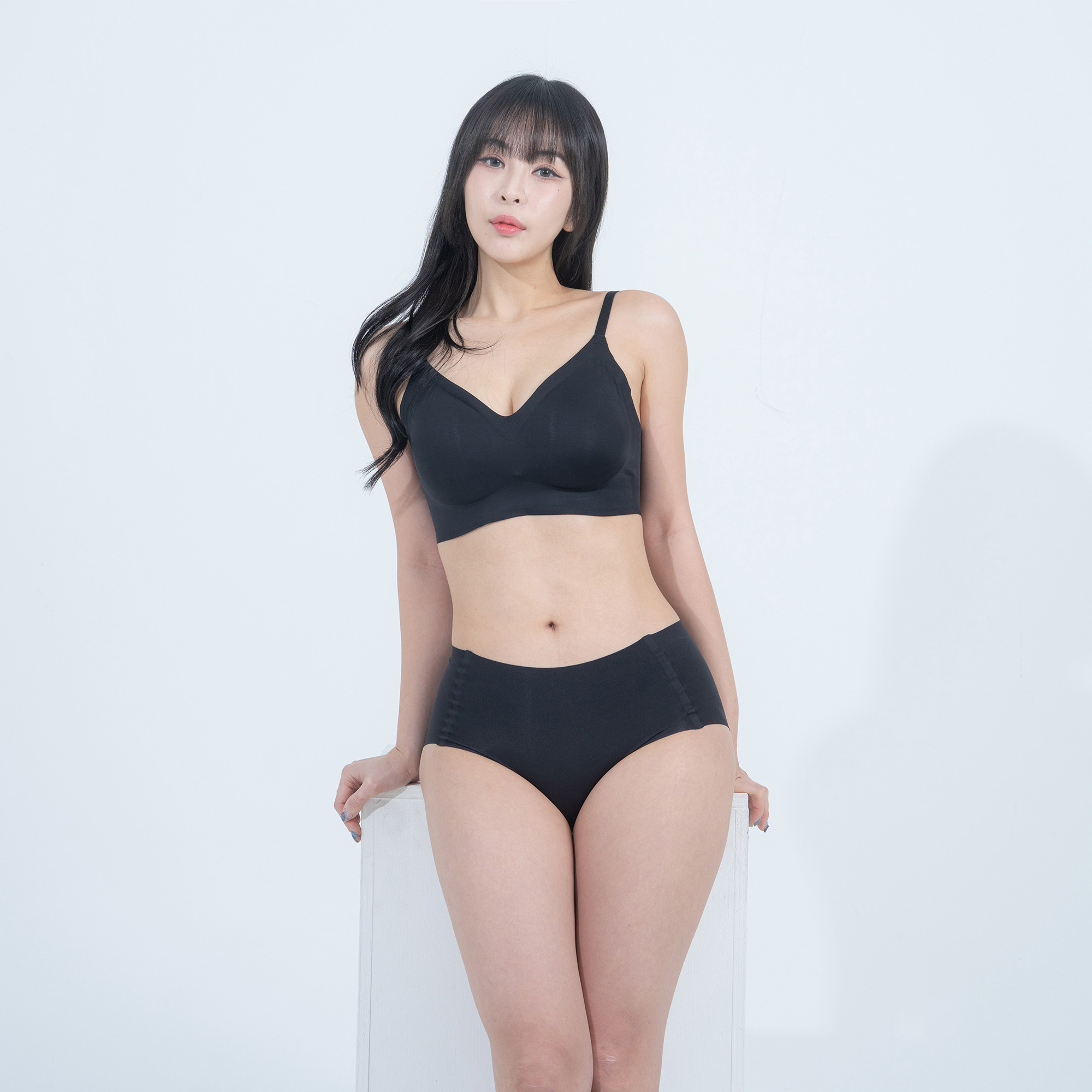 라크네 스킨핏 심리스 부유방 새가슴 들뜸없는 브라자 브라 브라탑 팬티 셋업 vol 2 - 상세 이미지 5