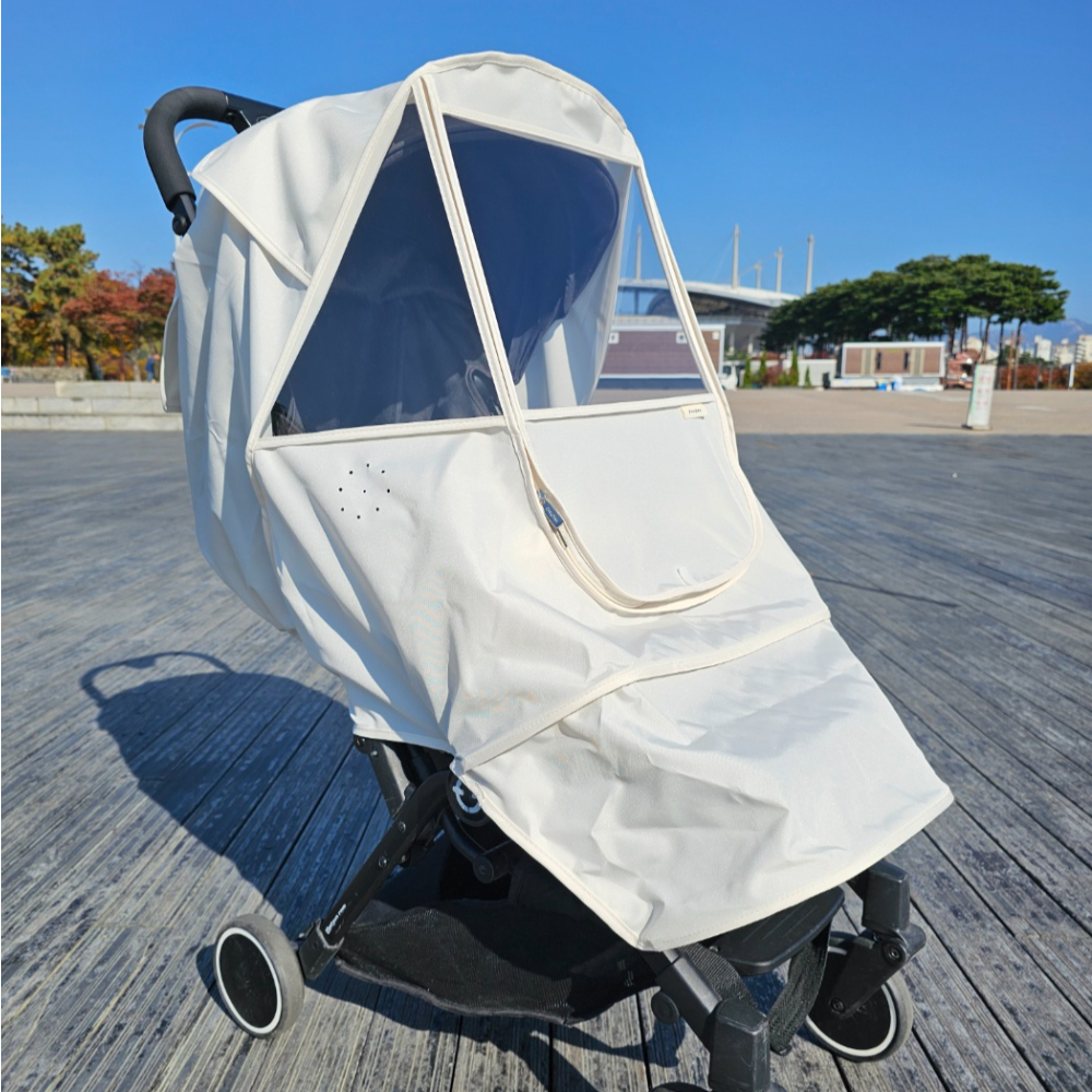 오맘 유모차모기장 방풍방한커버 미세먼지황사 바람막이덮개 생활방수 국내생산 KC인증