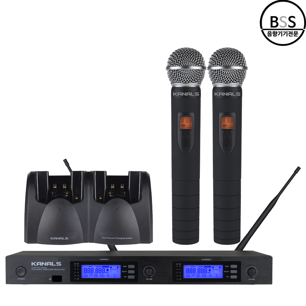 KANALS BK-9000N 카날스 BK-9000 2채널 무선마이크 강당 교회 행사 공연 - 상품 이미지