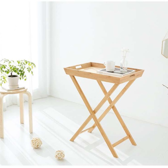 얇은 앤틱 티 테이블 좁고 긴 선반 접이식 보조 테이블