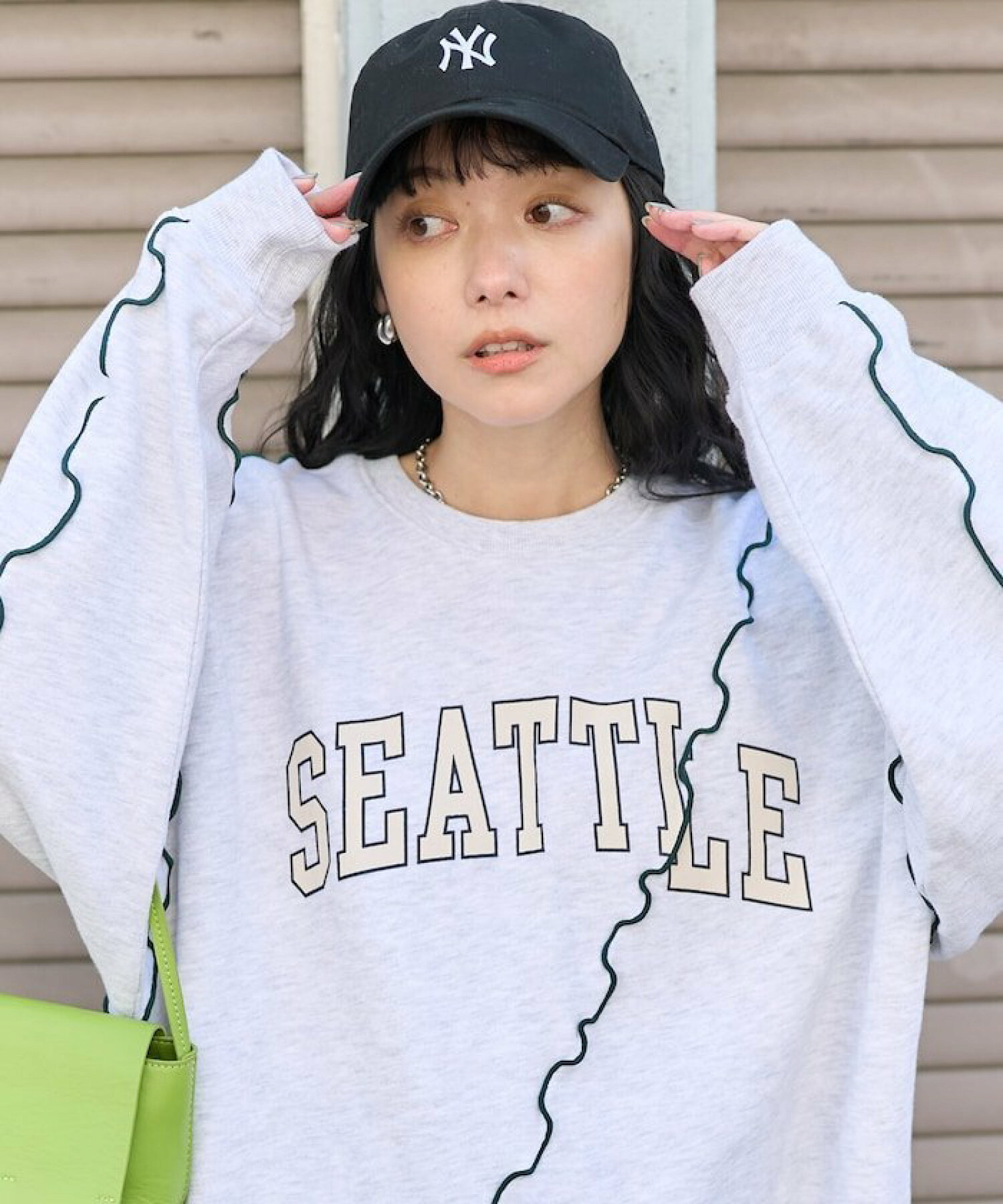 프릭스스토어 FREAKS STORE 로고 배색 멜로우 스웨트셔츠 4컬러 - 상세 이미지 3