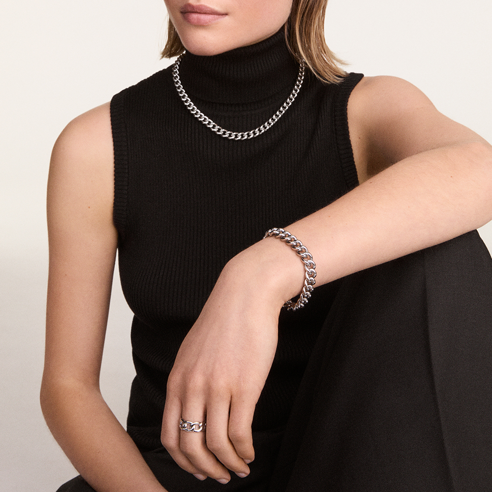 다니엘 웰링턴 CHUNKY CHAIN RING 체인모양 두꺼운 반지 우정링 커플반지 이미지 4