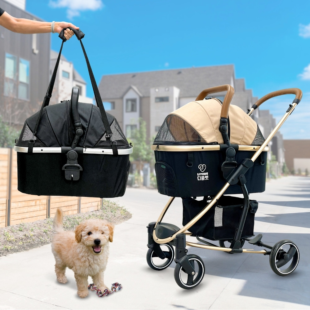 [디클펫] 러비어스 강아지유모차 애견유모차 개모차 반려견 펫모차 폴딩 그레이스 시트분리형