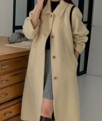[24 f/w코트] 헤르몬 헤나 하이넥 부클 하프코트 울100 누빔 퀼팅 핸드메이드 640 상세 이미지 135