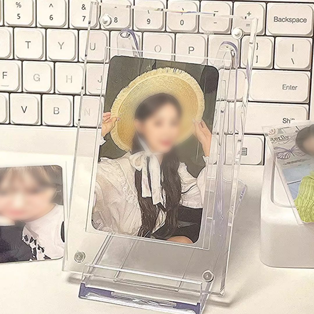투명 포카 액자 아크릴 포토 카드 사진 스탠드 미니 탁상 거치대 폴라로이드 아이돌 이미지 3