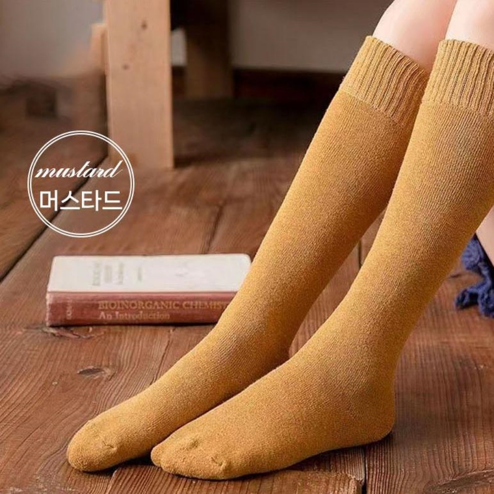 무릎까지오는양말 반삭스 기모 반양말 반타이즈 겨울 필라테스 이미지 6