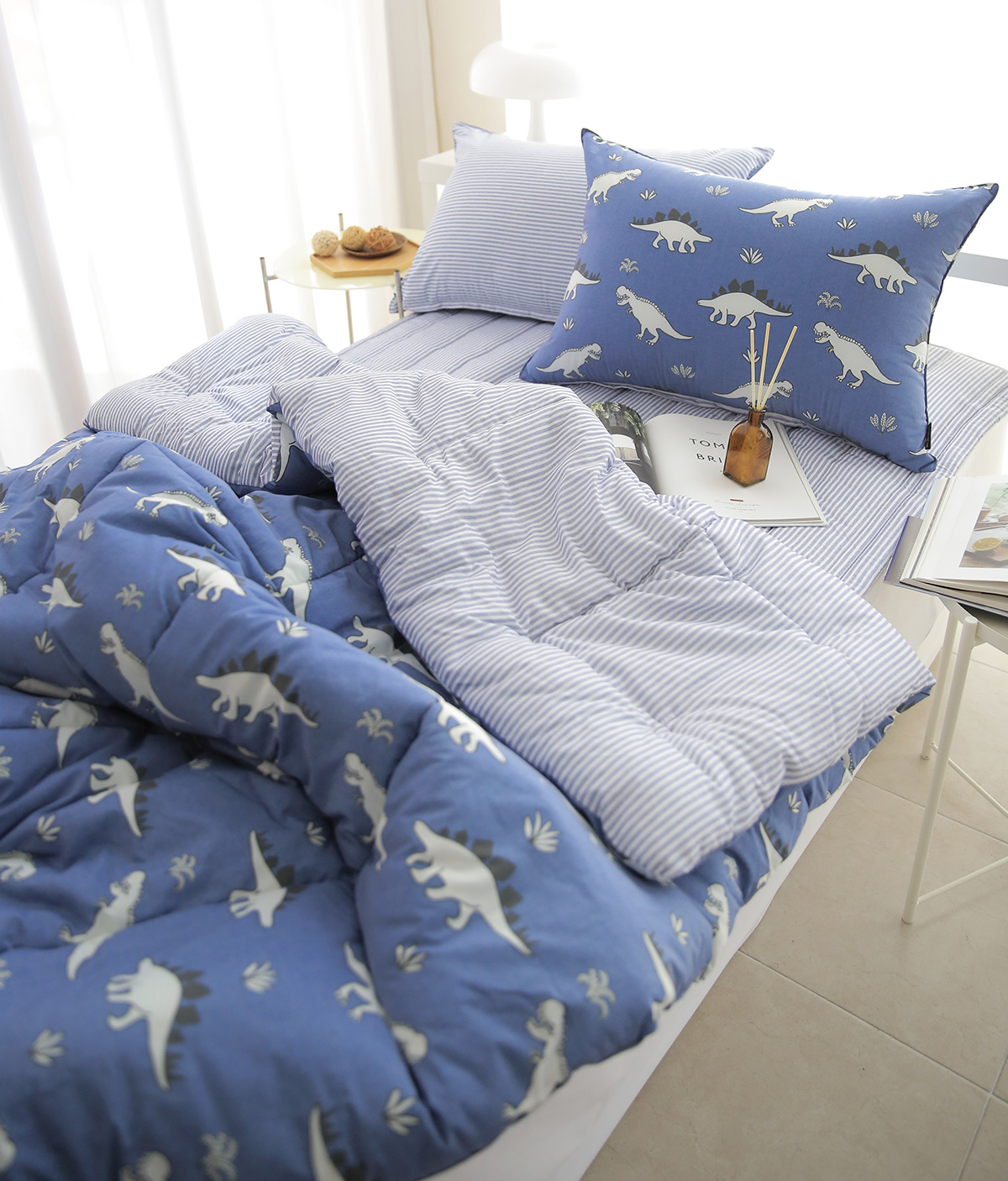 키즈침구 모달이불세트 알러지케어 캐릭터 다이노소어 아동차렵 어린이 주니어 이불 SS