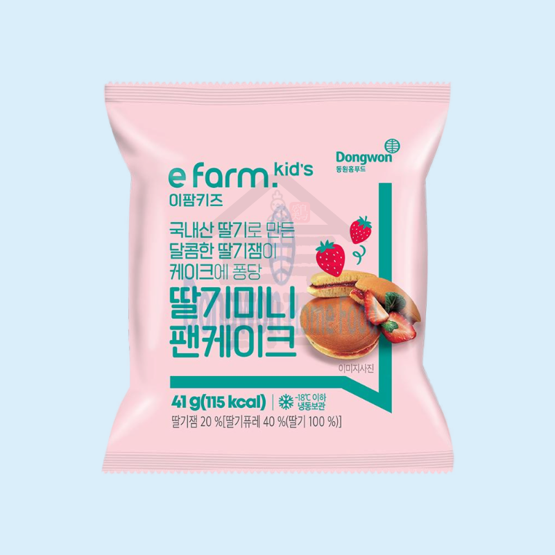 동원홈푸드 이팜키즈 딸기미니팬케이크 41g 20EA BOX 빵 냉동 - 상세 이미지 3