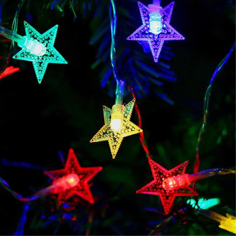 파티룸 실내 장식 조명 별 전구 20구 컬러 테라스 소나무 Xmas 여자방 : 진진커머스