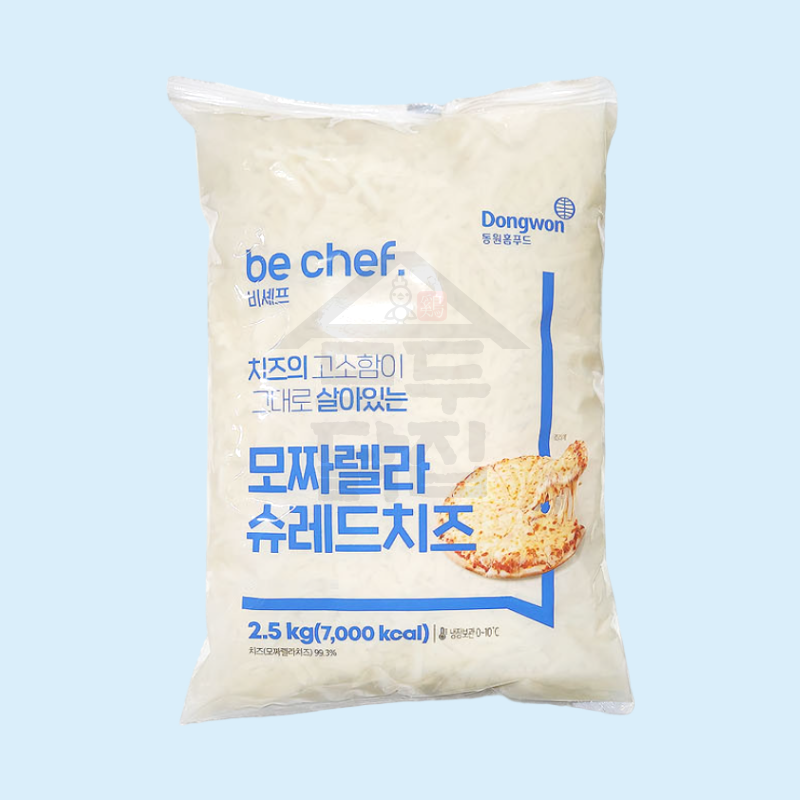 동원 홈푸드 비셰프 모짜렐라 슈레드치즈 2.5kgx4봉지 BOX 피자치즈 자연치즈 - 상세 이미지 3
