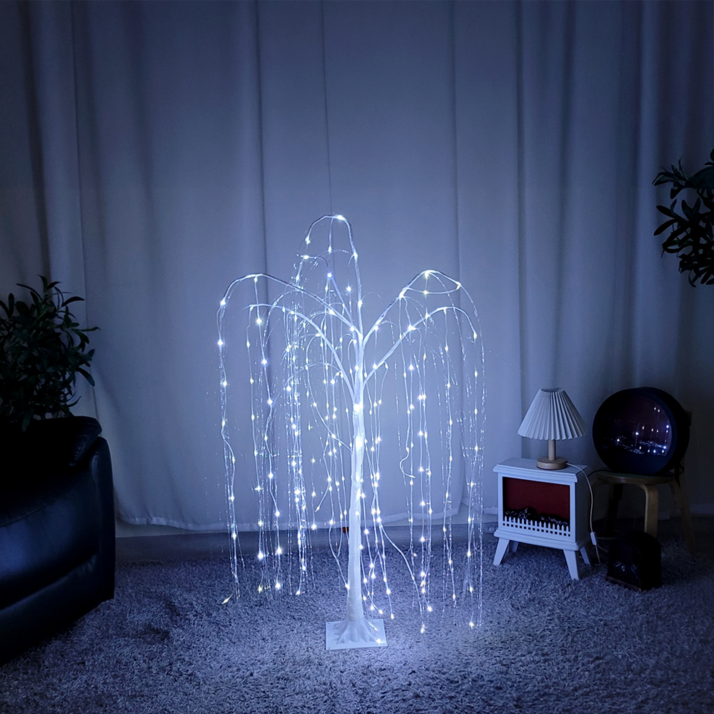 설렘하우스 LED 버드나무 120cm 자작 조화 무드등 인테리어 조명 - 상품 이미지