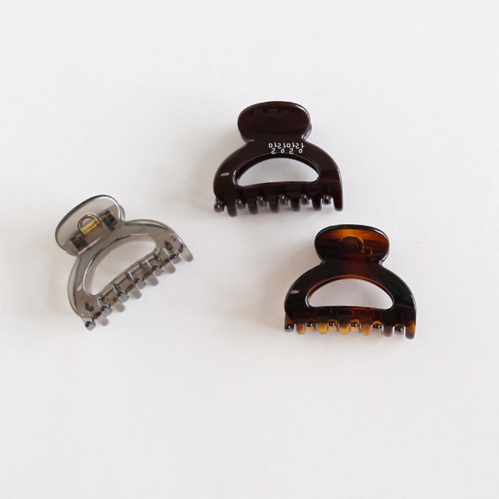 반달 헤어클립 반머리집게핀 심플한 반묶음헤어삔 - 상세 이미지 4