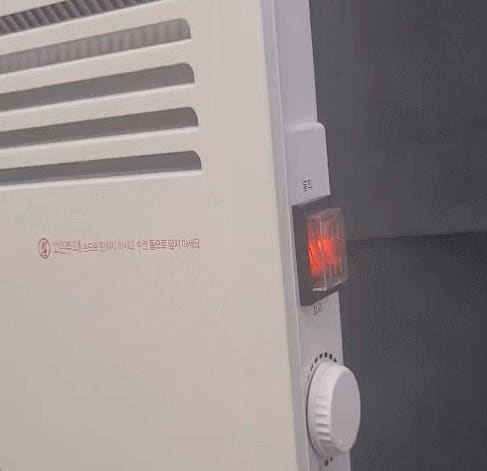 온풍기 사용 예시