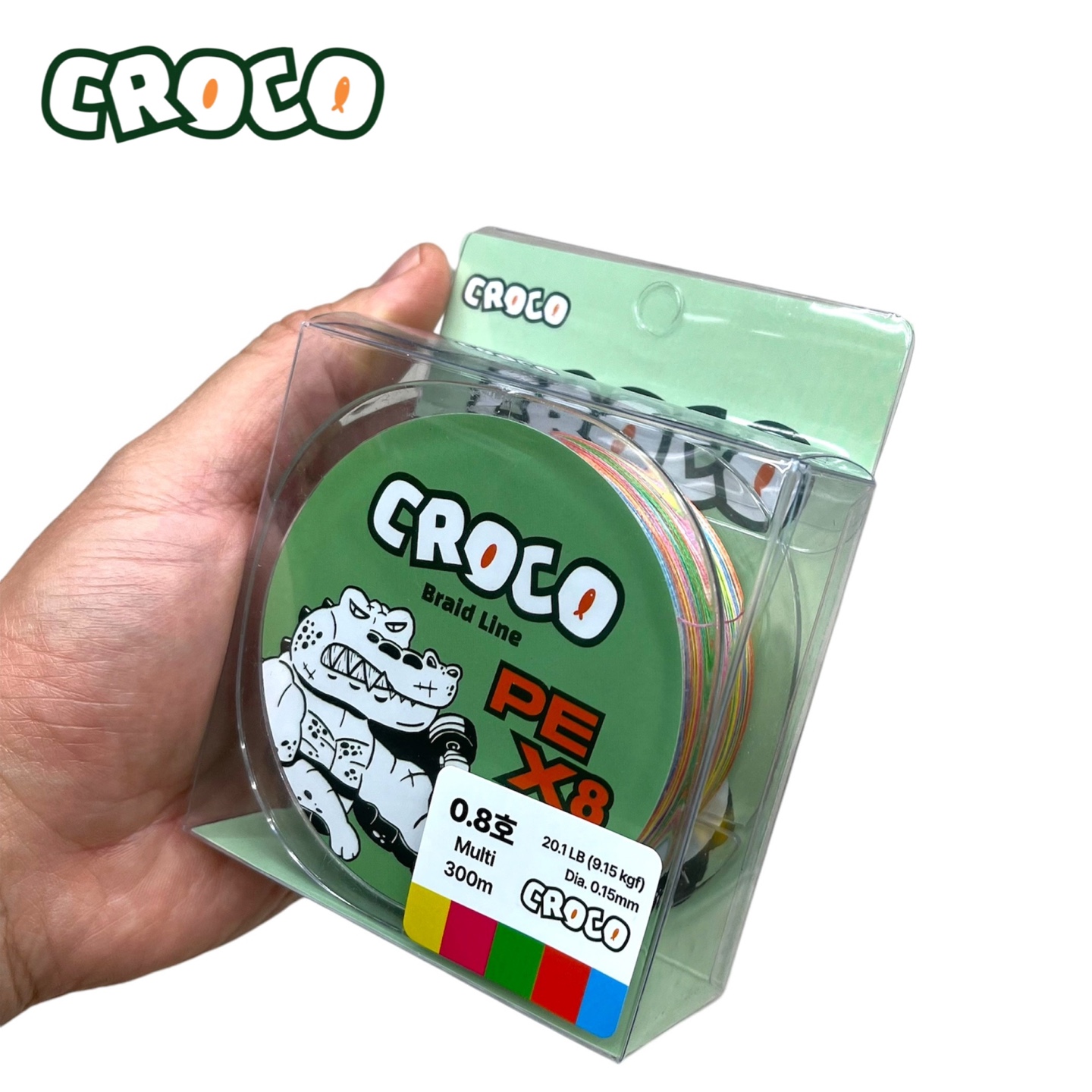 크로코 브레이드 PE라인 X8 합사 오색합사 300m 선상 바다 민물 루어낚시줄 멀티컬러 이미지 6