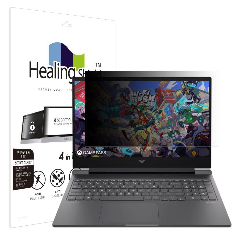 HP VICTUS 16 2024 항균 보안필름 블루라이트차단 양면 정보보안기 - 상품 이미지