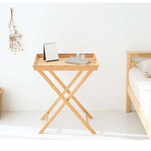 얇은 앤틱 티 테이블 좁고 긴 선반 접이식 보조 테이블