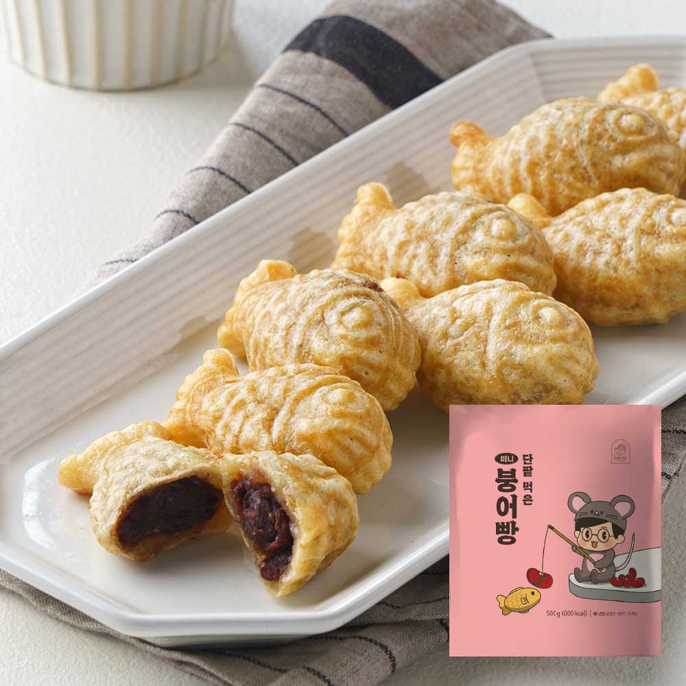 (2+2) 쫄깃한 통팥 먹은 붕어빵 500g 4팩 - 상품 이미지