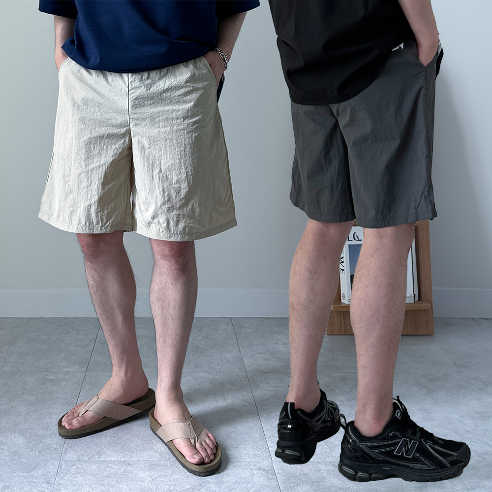 1+1 벌룬반바지 남자나일론 남성와이드반바지 - 상품 이미지