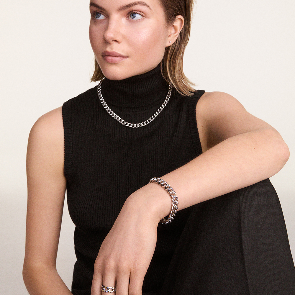 다니엘 웰링턴 CHUNKY CHAIN NECKLACE 볼드스타일 두꺼운 체인목걸이 - 상세 이미지 5