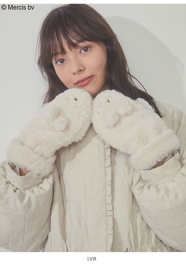 메리 제니 merry jenny miffy 미피 토끼 모코모코 벙어리 장갑 2컬러 - 상품 이미지