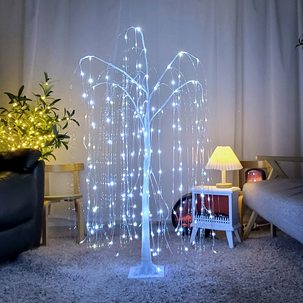 설렘하우스 LED 버드나무 120cm 자작 조화 무드등 인테리어 조명 이미지 7