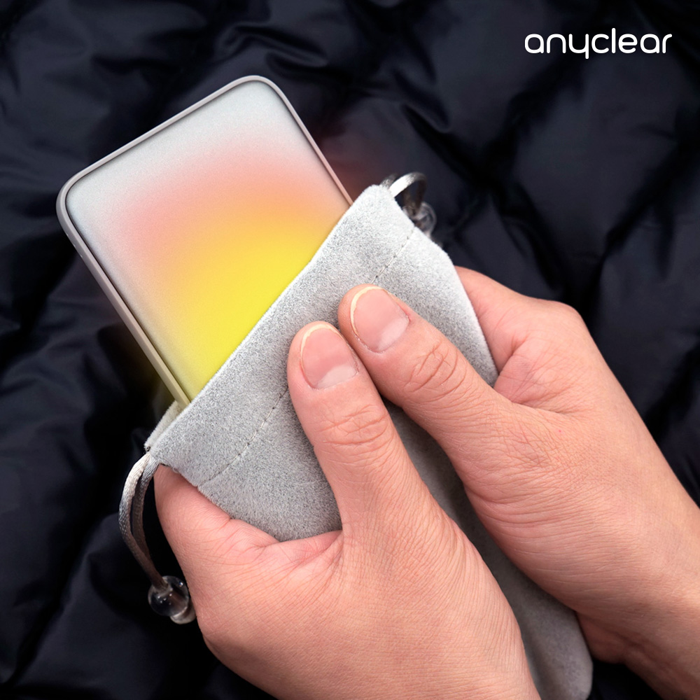 애니클리어 양면 핸디 휴대용 손난로 네임카드 핫팩 보조배터리 전용파우치 HOT9 5000mAh