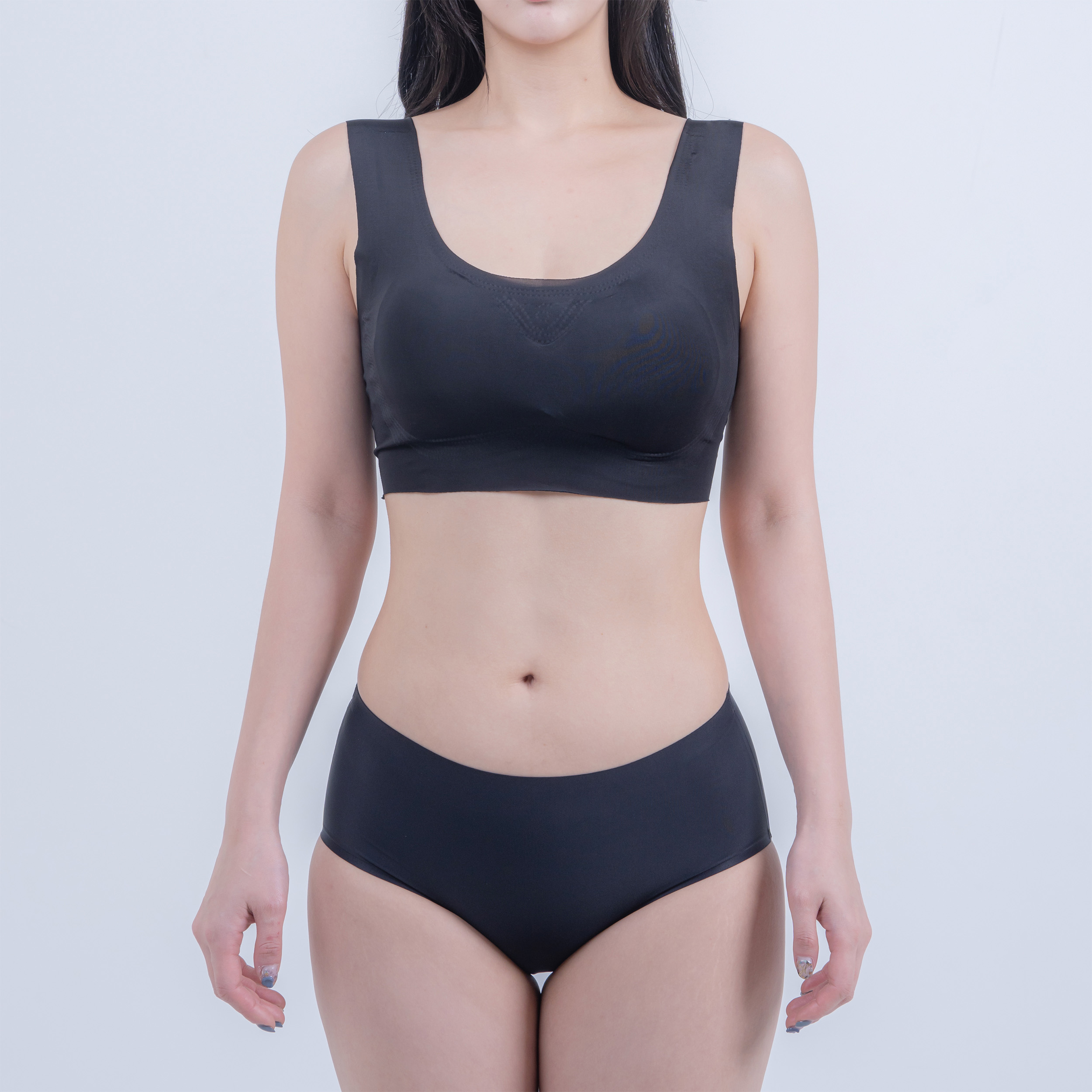 라크네 심리스 컴포트핏 노후크 노와이어 브라 셋업 - 상세 이미지 2
