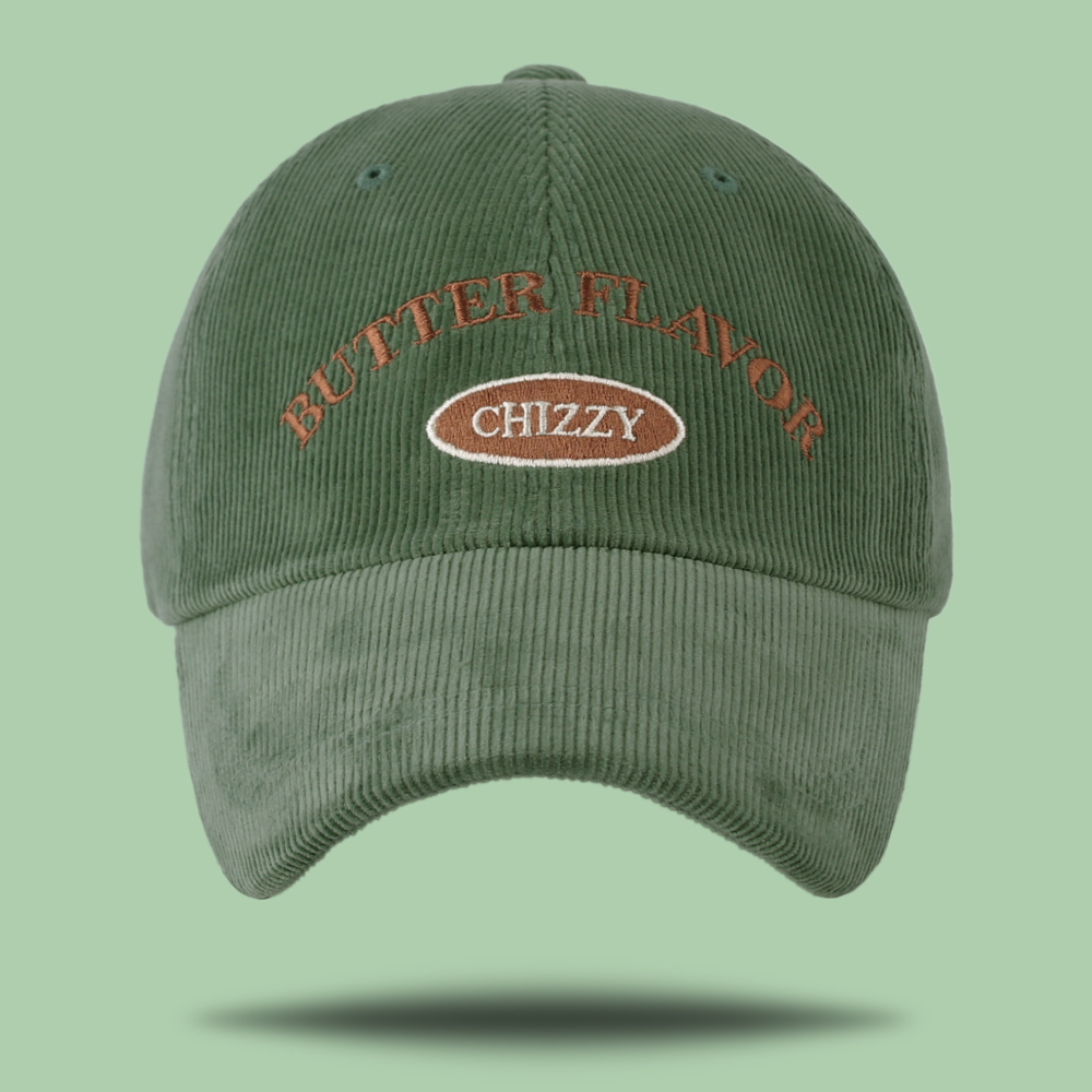 국내제작 CHIZZY로고 코듀로이 모자 여성 골덴 캡모자