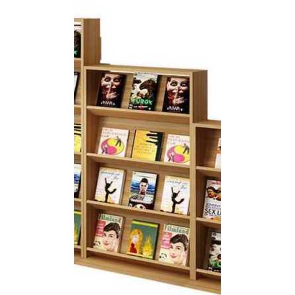 원목 잡지진열장 책 잡지 꽂이 수납 책장 매거진 랙 4단 80cm - 상세 이미지 2