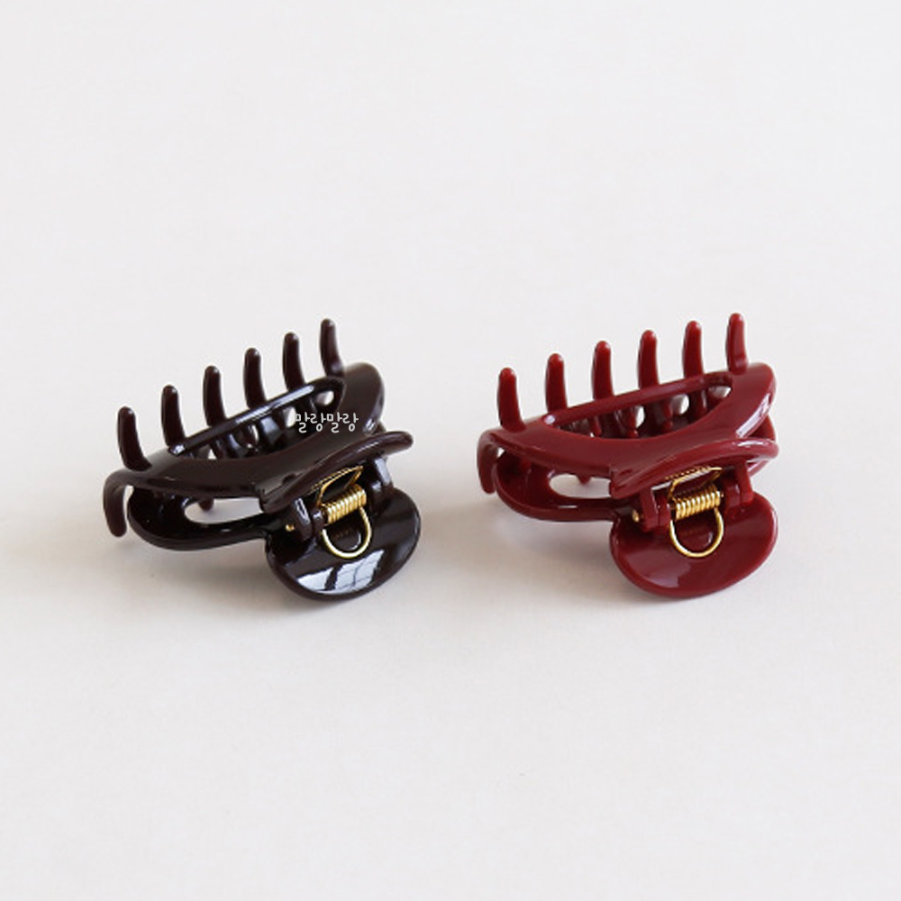 반달 헤어클립 반머리집게핀 심플한 반묶음헤어삔 - 상세 이미지 5