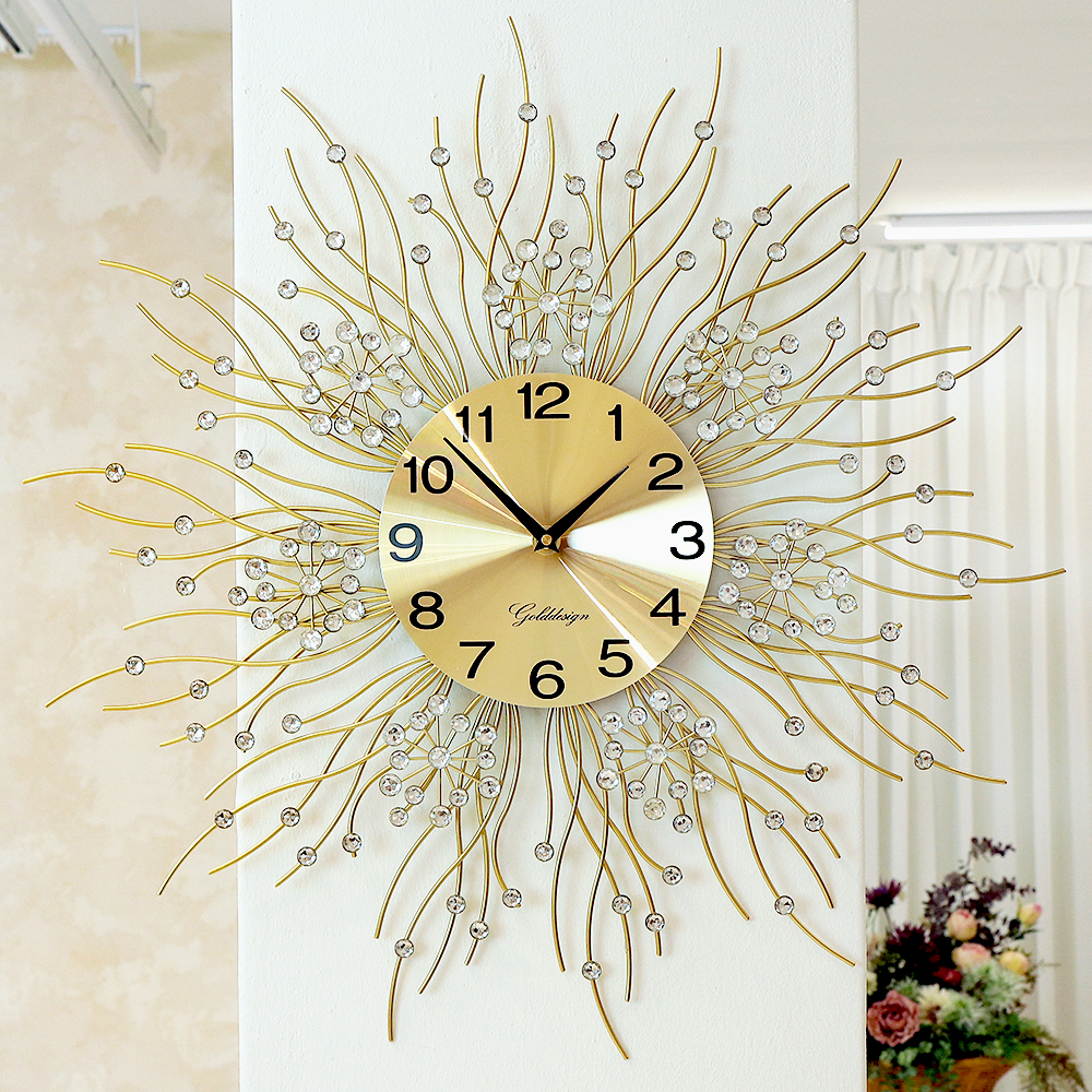 골드디자인 벽시계 거실 인테리어 무소음 벽걸이시계