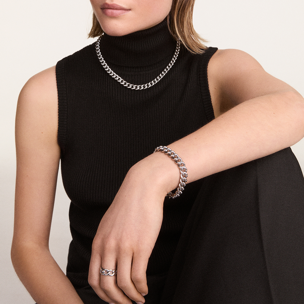 다니엘 웰링턴 CHUNKY CHAIN BRACELET 두꺼운 쿠바체인 패션팔찌 - 상세 이미지 4