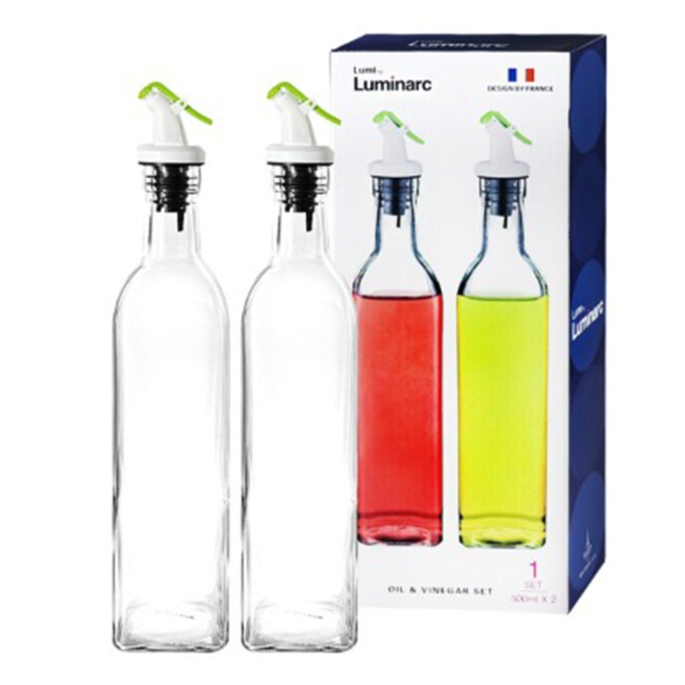 루미낙 사각 큐비 오일병 2조 250ml 소스 기름 보관 - 상품 이미지