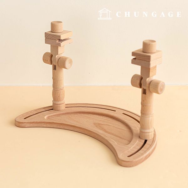 원형 좌식 수틀 프랑스자수 원목 멀티 고정 자수틀 회전 자수프레임 - 상세 이미지 3