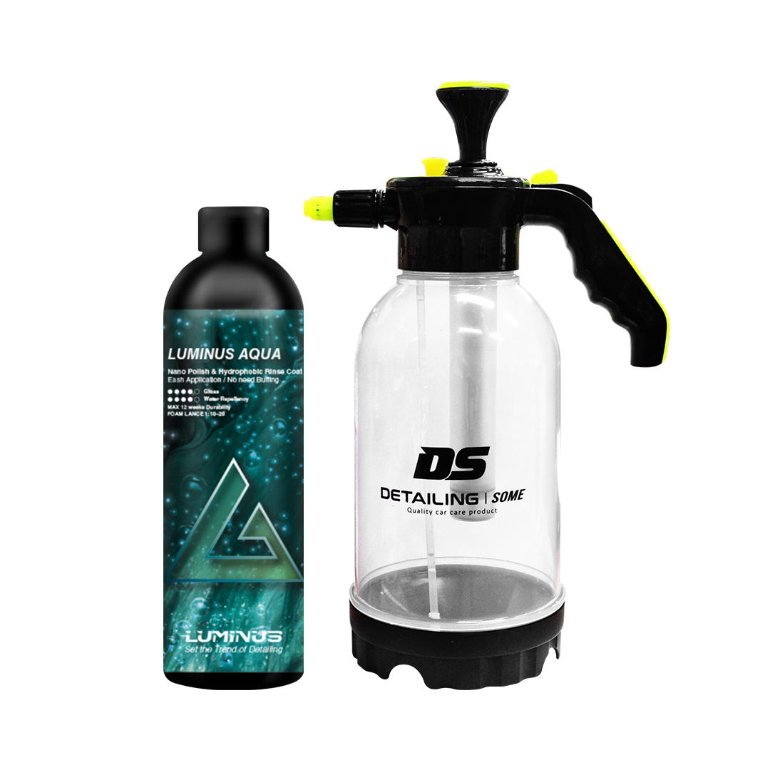 (패키지상품) 루미너스 아쿠아 원액 500ml 습식코팅제 + 디테일링썸 오토 압축분무기 2L 세트 세차용품 - 상품 이미지