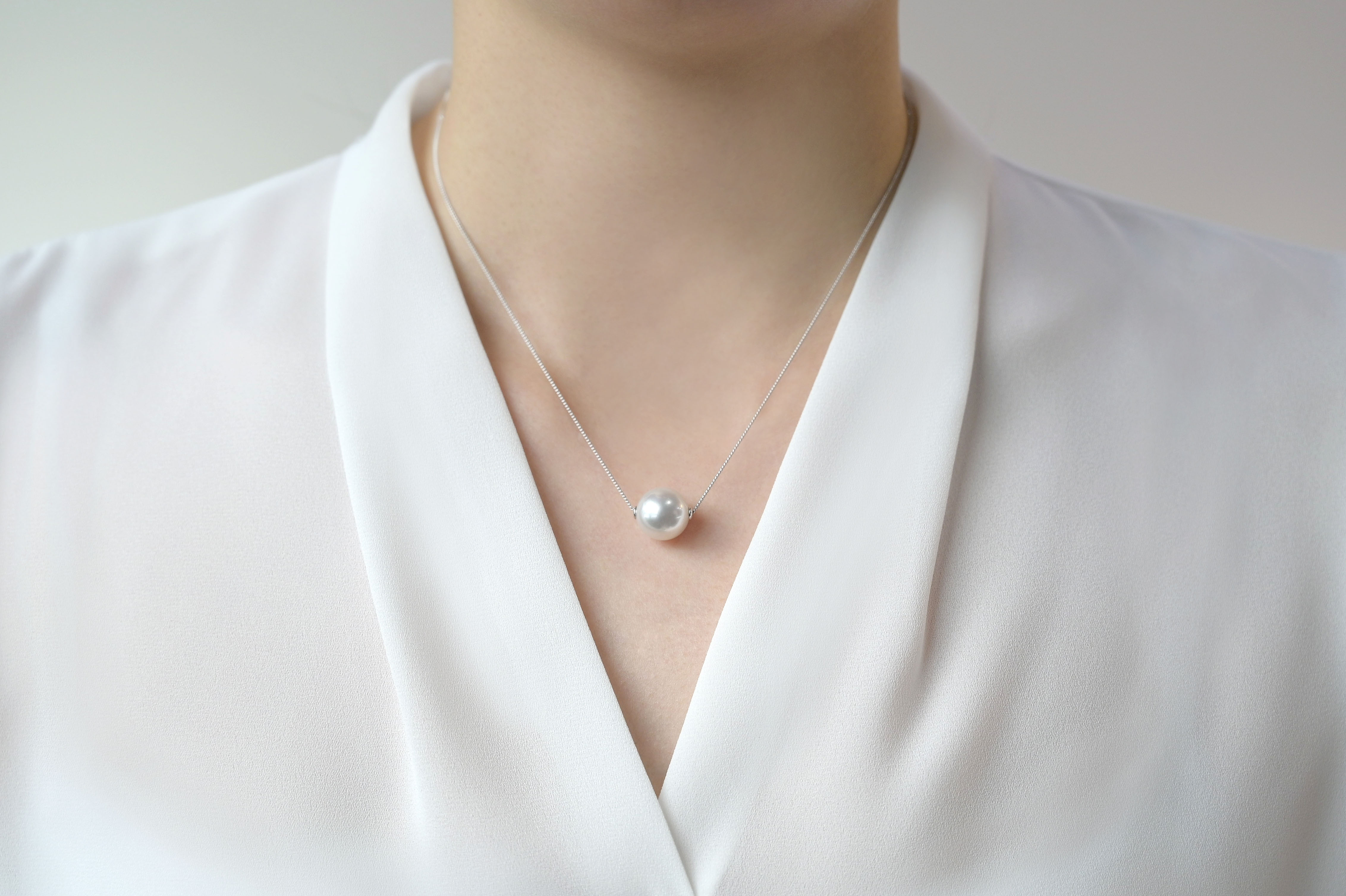 듀이 14K 18K 10MM 체인 남양 해수 진주 목걸이 AAA+ - 상세 이미지 5