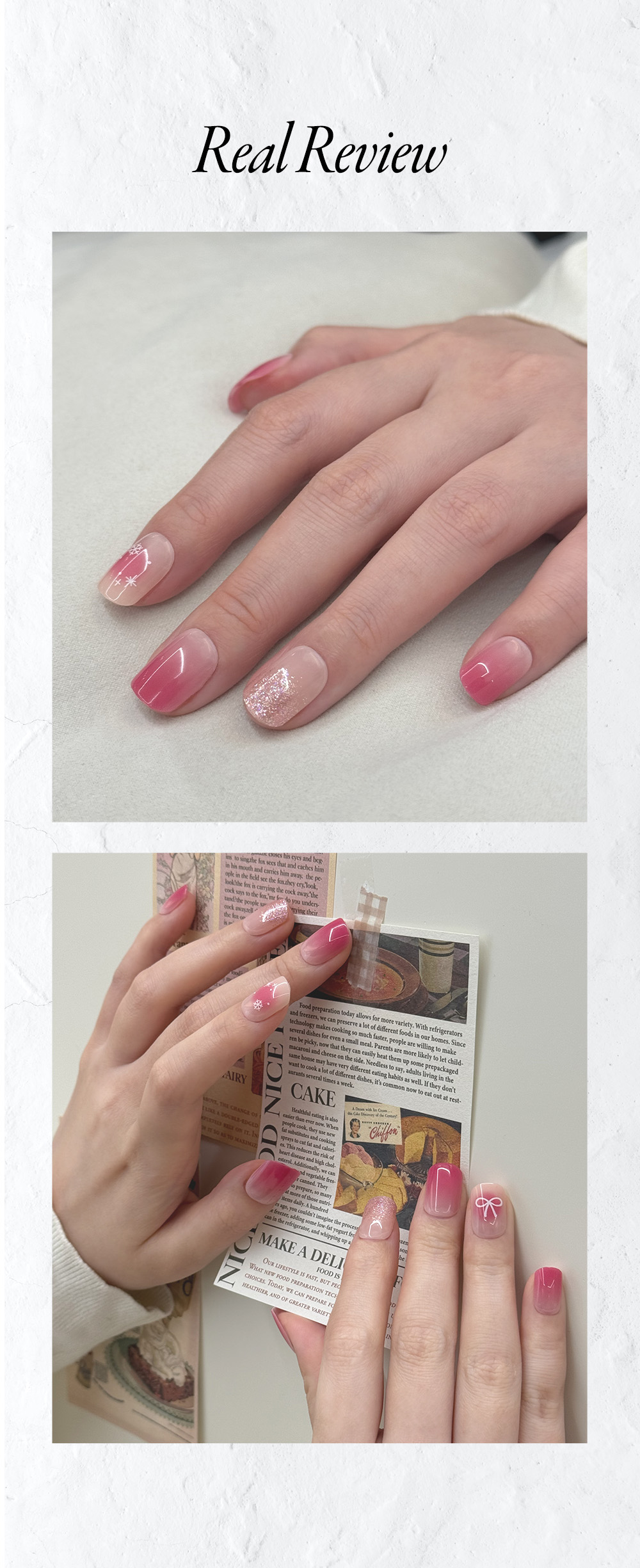 Lovely Ribbon & Tweed K-Nail Design