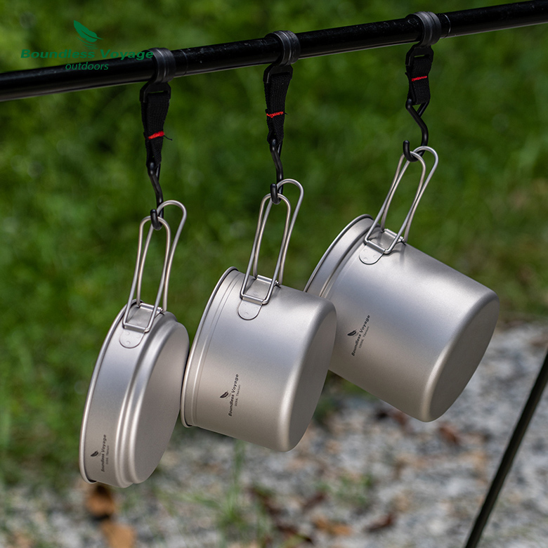 대륙의 벨락 티타늄 코펠 캠핑 팬 1인용 미니쿠커 야연냄비