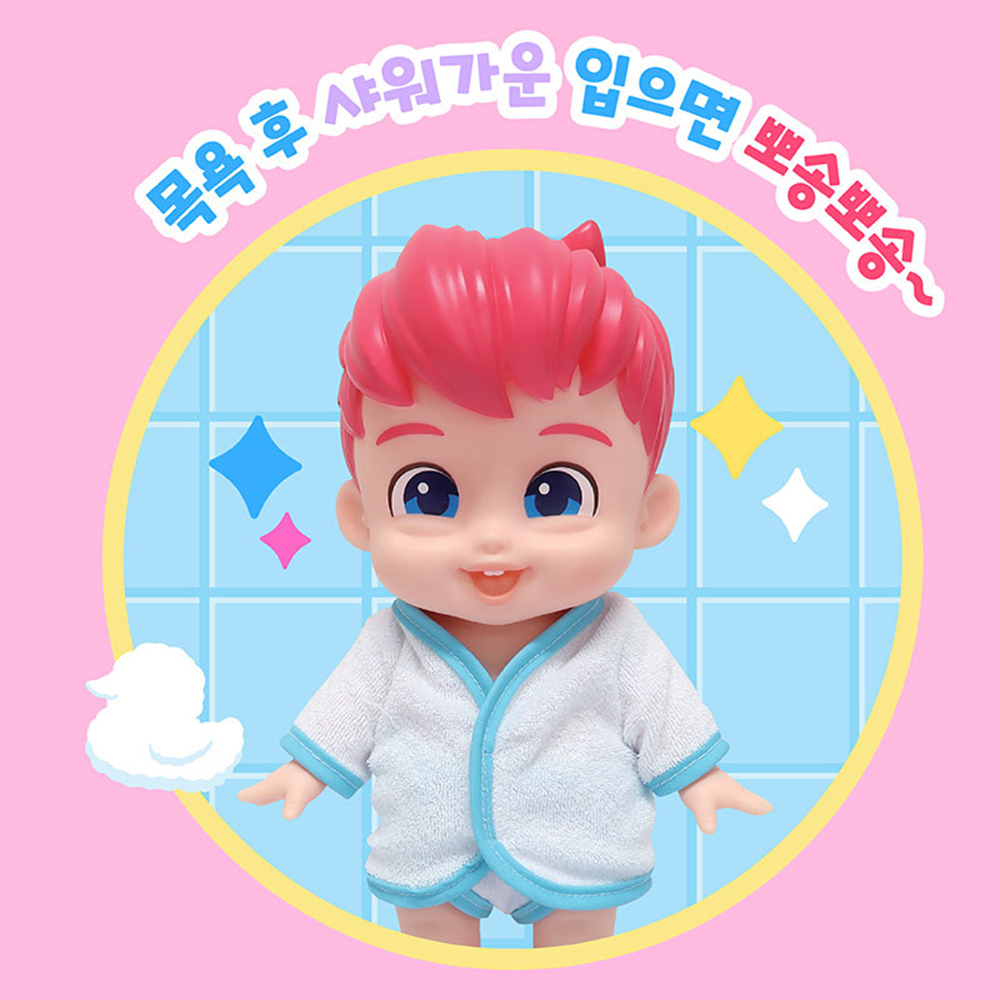 핑크퐁 목욕놀이 장난감 샤워기에서 물이 나오는 베베핀 유아 아기 선물 스티커 세트 - 상세 이미지 2