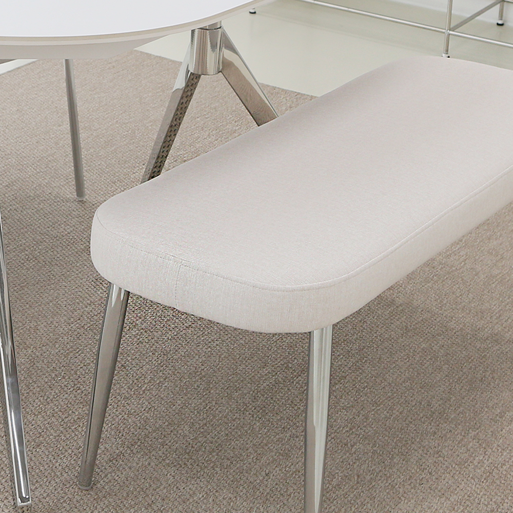 로페 3인용 식탁벤치 의자 발수코팅 크롬프레임 인테리어 식탁 의자