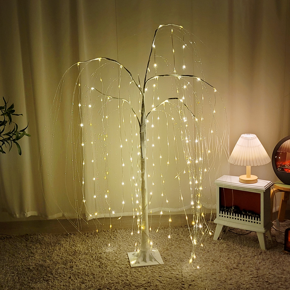 설렘하우스 LED 버드나무 120cm 자작 조화 무드등 인테리어 조명 - 상세 이미지 2