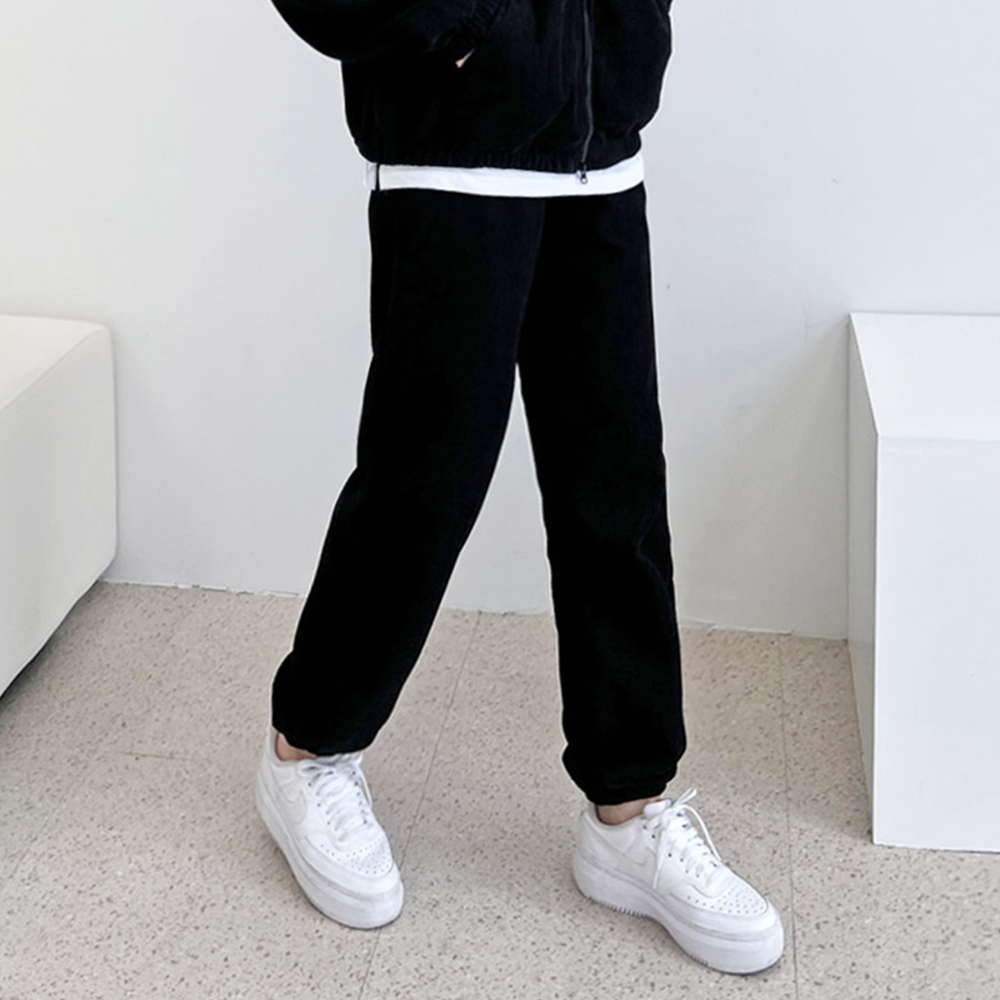 조그팬츠 조거 기모 코듀로이 골덴 여성 밴딩 츄리닝 바지 - 상세 이미지 2