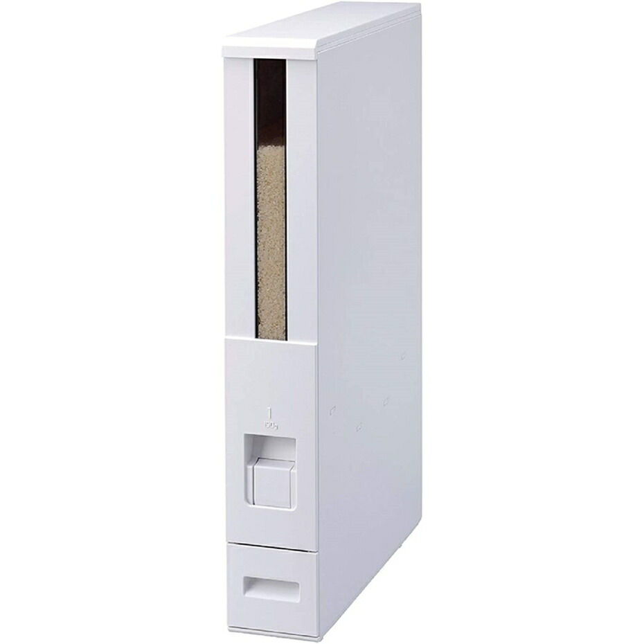 엠케이정공 일본 쌀통 슬림 틈새 12kg RCB-12S 화이트 - 상품 이미지