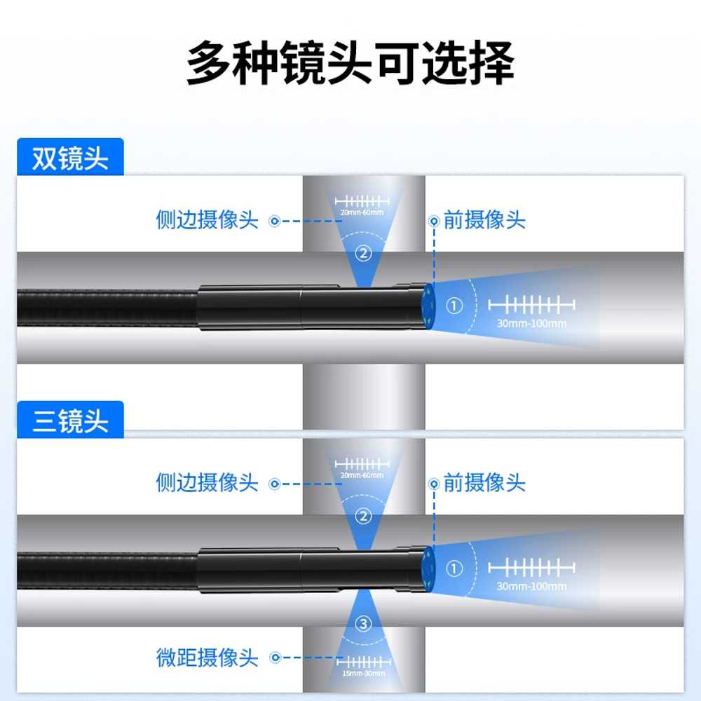 산업용내시경 차량정비 엔진룸 파이프 하수관 점검 7.6mm 1m - 상세 이미지 4