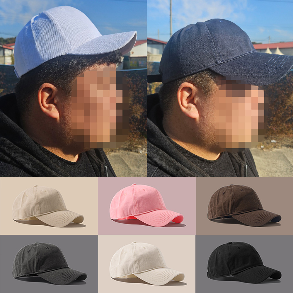 얼굴 작아보이는 대두볼캡 캡모자 큰바위 머리큰사람 야구 러닝 둘레65cm - 상세 이미지 2