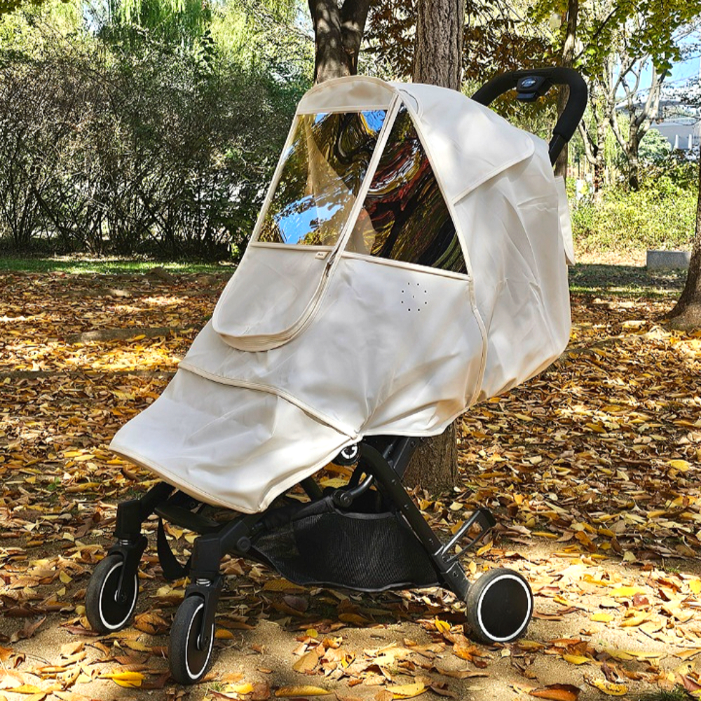 오맘 유모차모기장 방풍방한커버 미세먼지황사 바람막이덮개 생활방수 국내생산 KC인증