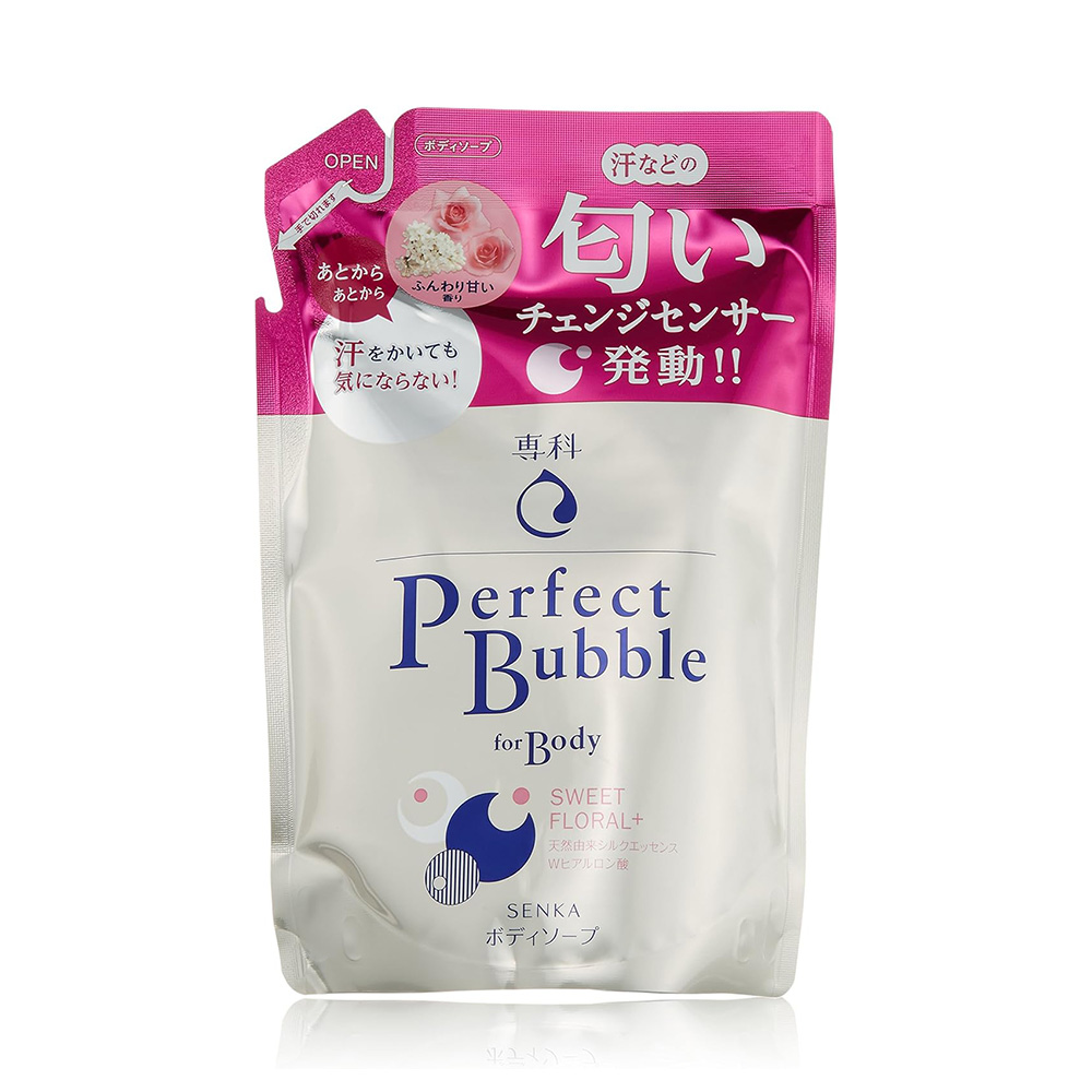 센카 퍼펙트 버블 포 바디 바디솝 스위트플로럴 리필 350ml