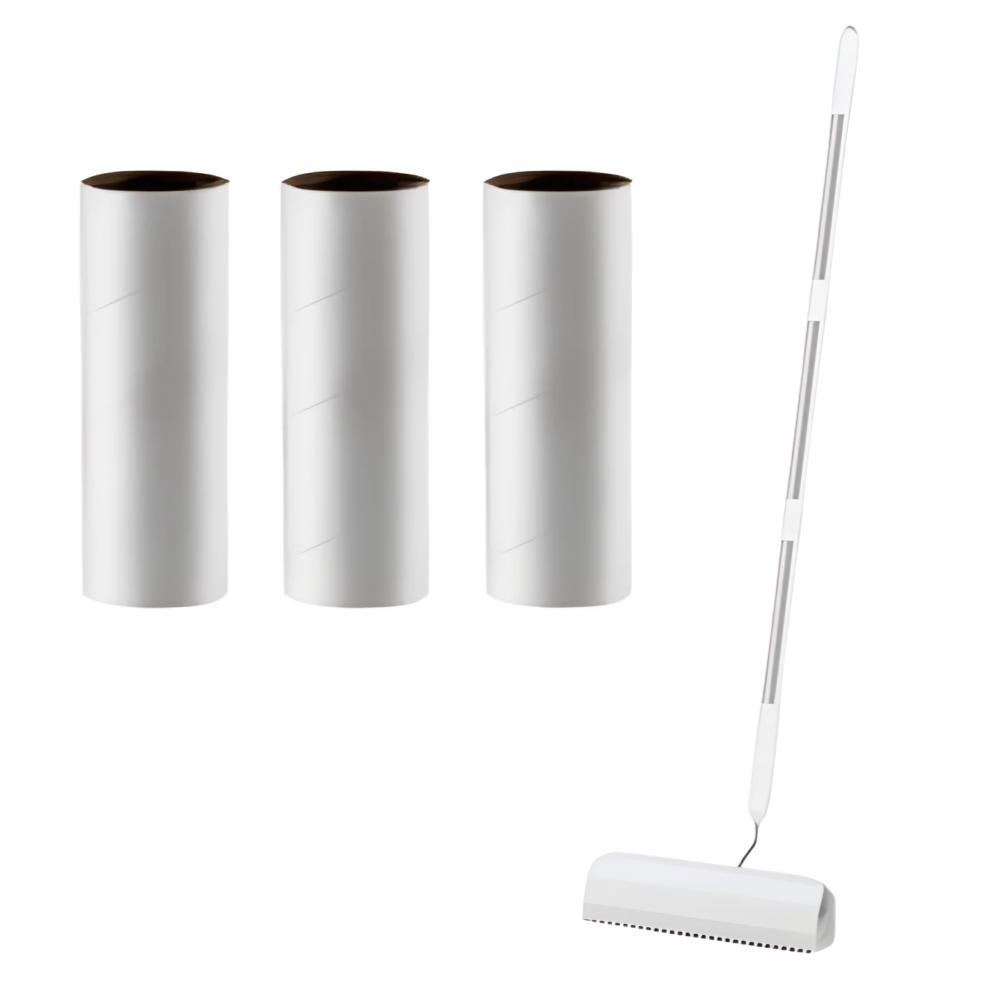 맨사템 돌돌이 테이프 긴 롱 핸들 밀대 청소기 16cm+리필3개