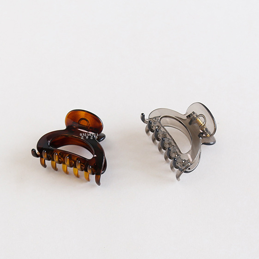 반달 헤어클립 반머리집게핀 심플한 반묶음헤어삔 - 상세 이미지 3